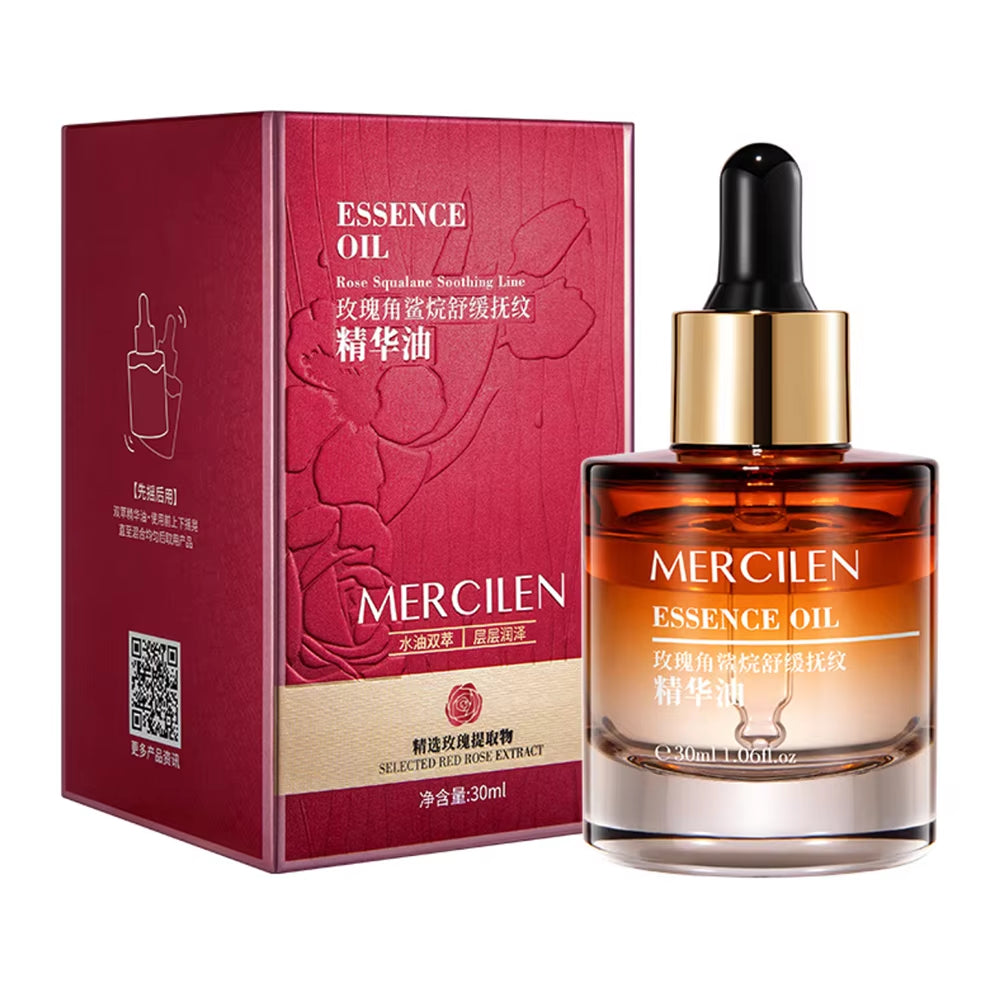 40Ml Rose Squalane Soothing Essence Oil Facial Care Tightening Moisturizing Brightening Face Serum Korean Skincare Products
