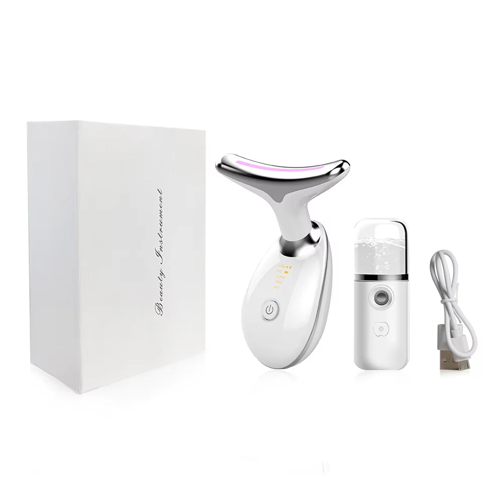 Facial Massager Face Lifting Machine EMS Facial Microcurrent Red Light Therapy Anti-Aging Facial Massager Neck Face Lift Device