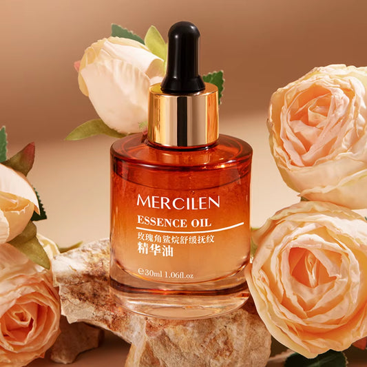 40Ml Rose Squalane Soothing Essence Oil Facial Care Tightening Moisturizing Brightening Face Serum Korean Skincare Products