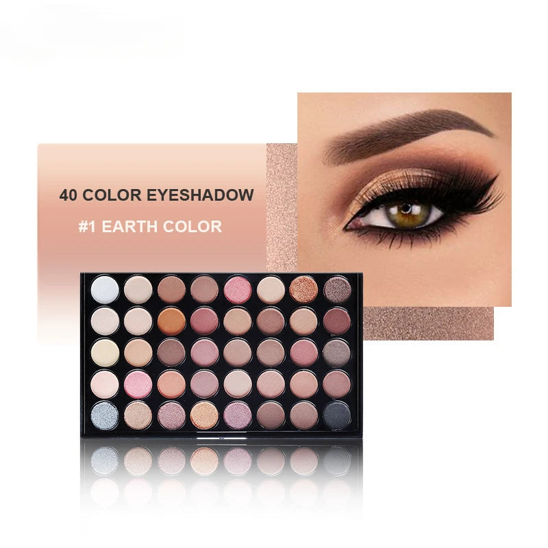 40 Colors Matte Shimmer Eyeshadow Palette 