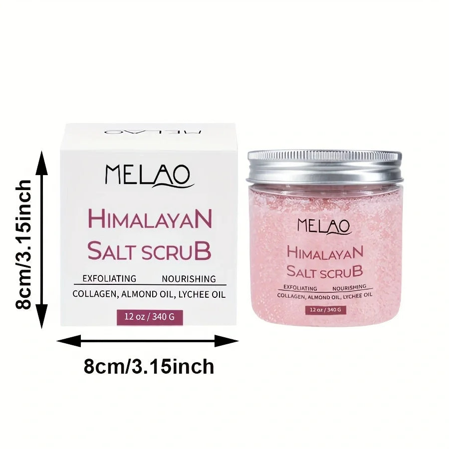 Himalayan Salt Scrub Face Foot & Body Exfoliator Infused with Collagen and Stem Cell Exfoliating Salt Body Scrub