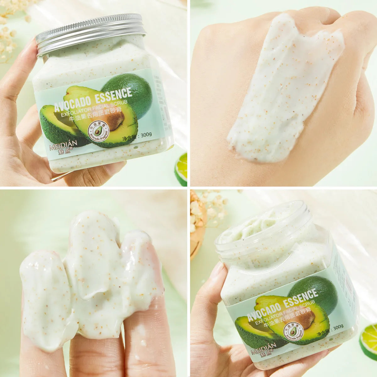 Shea Butter Exfoliating Body Scrub Skincare Exfoliant Cream for Body Bath Salt Back Foot Hand Body Exfoliator Skin Care Products