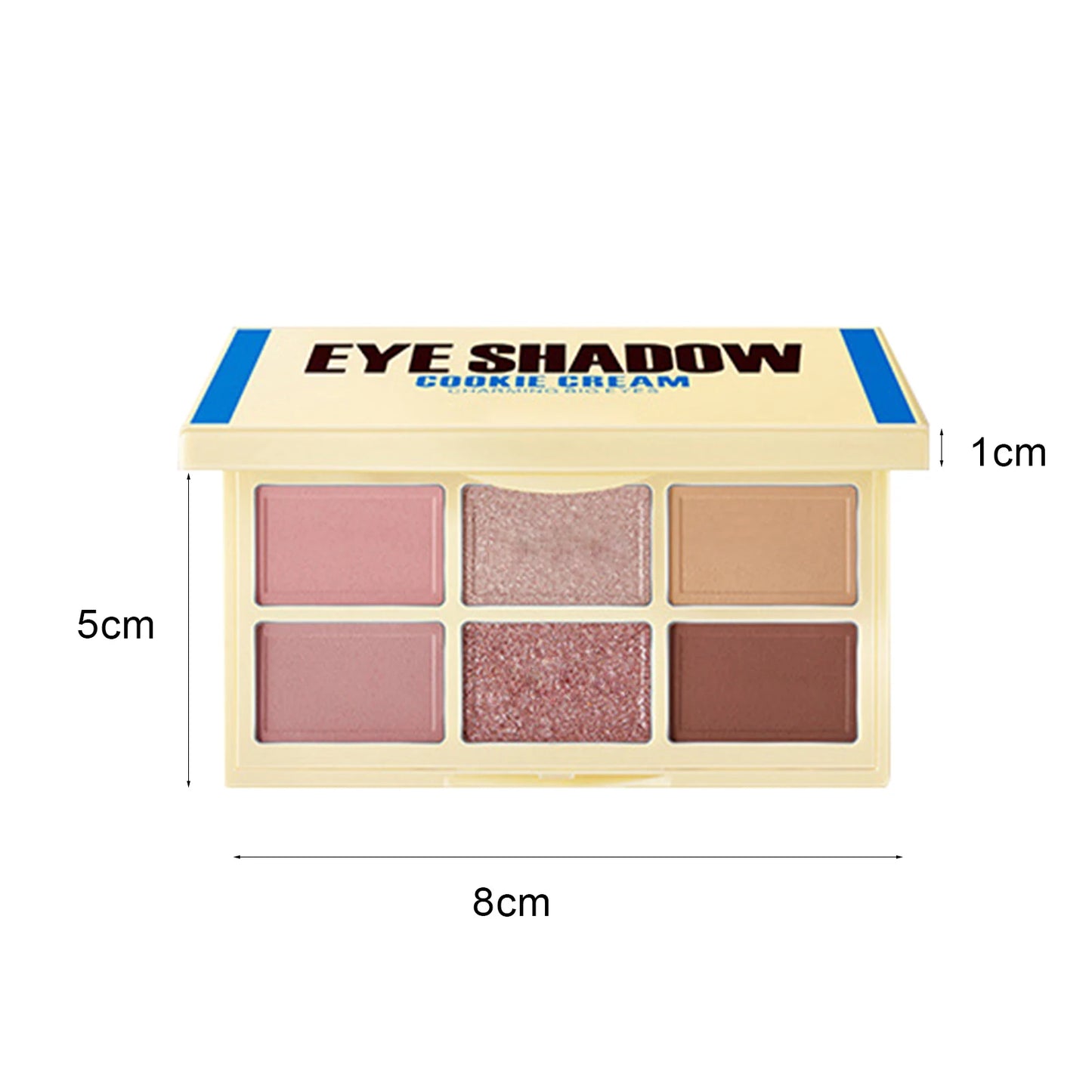 6 Color Eyeshadow Palette Long Lasting Shiny Matte Glitter Pigment Eye Shadow Pallete Fruit Fashion Diamond Eye Makeup Palette