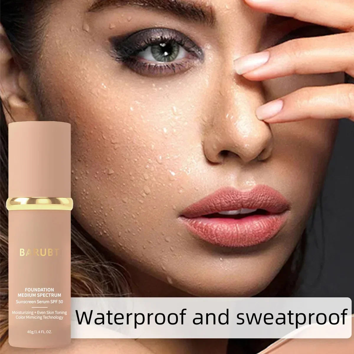 Biomimic Foundation 4 in 1 Spectrums FOUNDATION MEDIUM SPECTRUM Sunscreen Serum with SPF50+ Longwearing Waterproof